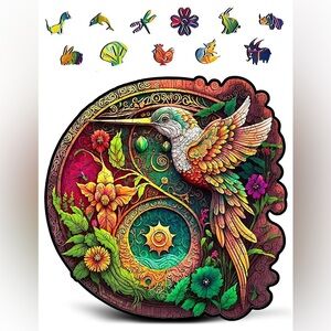 NWT Hummingbird A3 Rare 3-D brain Wooden jigsaw puzzle new unopened